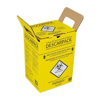 Descarpack - Caixa Coletora Perfurocortantes Papelão  3 LTS