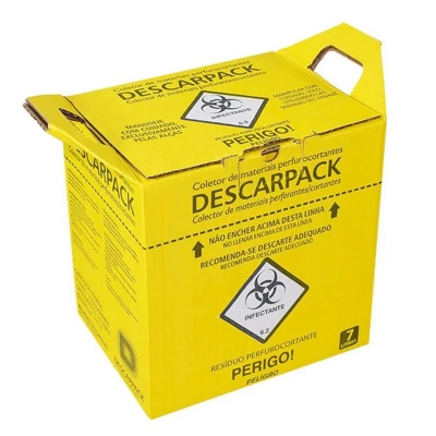 Descarpack - Caixa Coletora Perfurocortantes Papelão 7 LTS