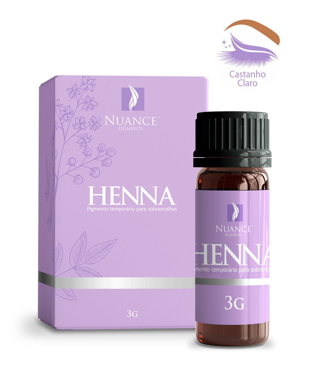 Henna para Sobrancelhas Nuance - Castanho Claro 3g