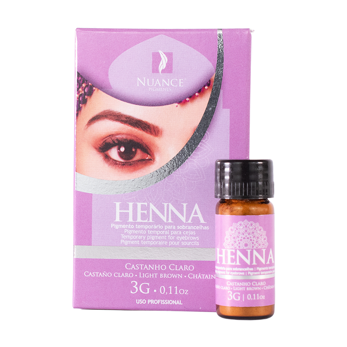 Henna para Sobrancelhas Nuance - Castanho Claro 3g