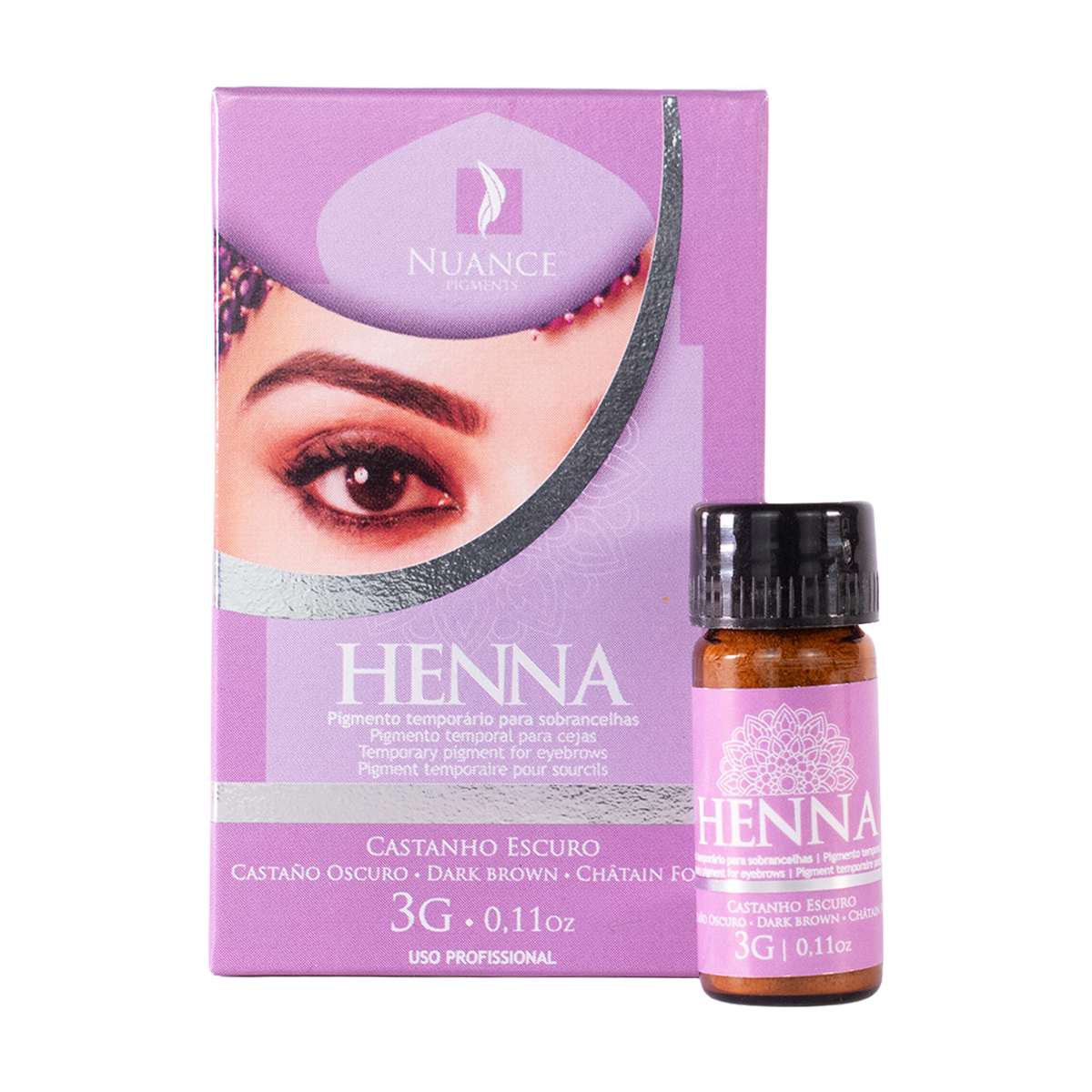 Henna para Sobrancelhas Nuance - Castanho Escuro 3g